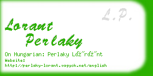 lorant perlaky business card